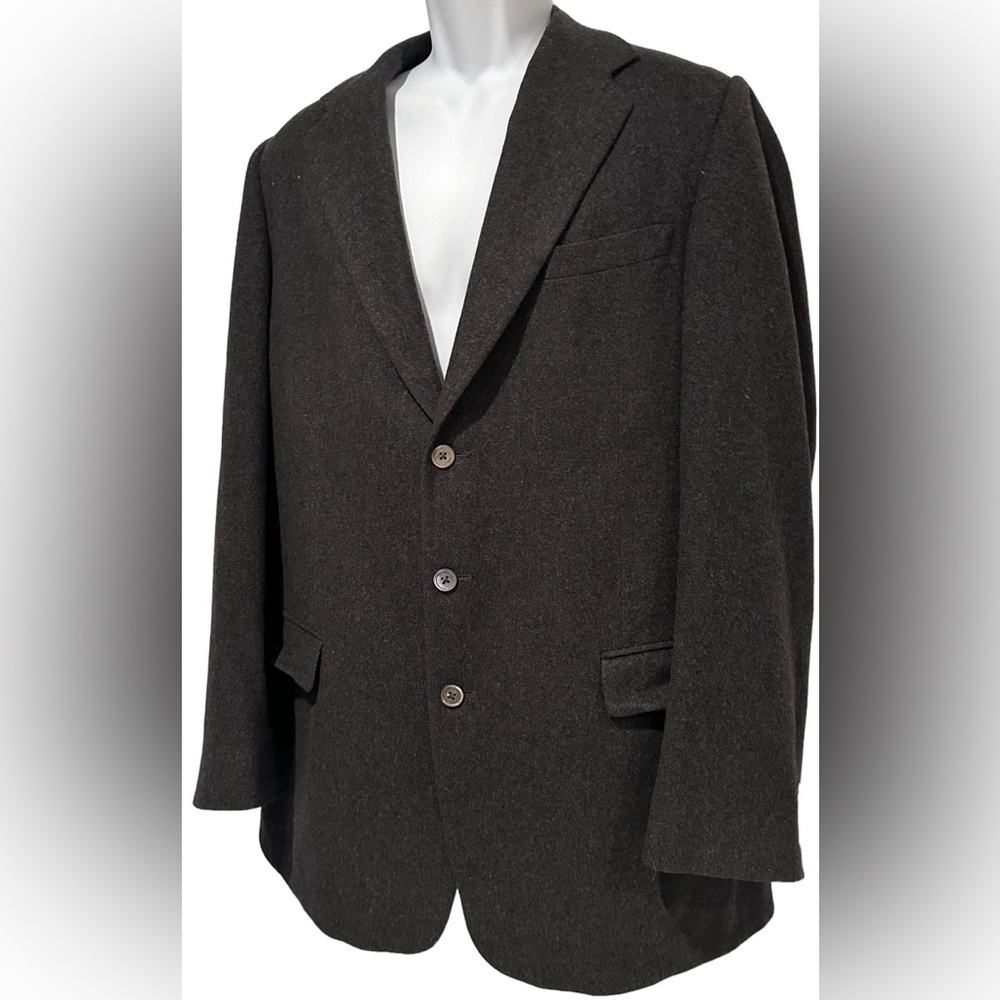 TALLIA SARTORIA MENS BLAZER MONGOLIAN CASHMERE GRAY VENTLESS SERCI EXTRA LONG 50